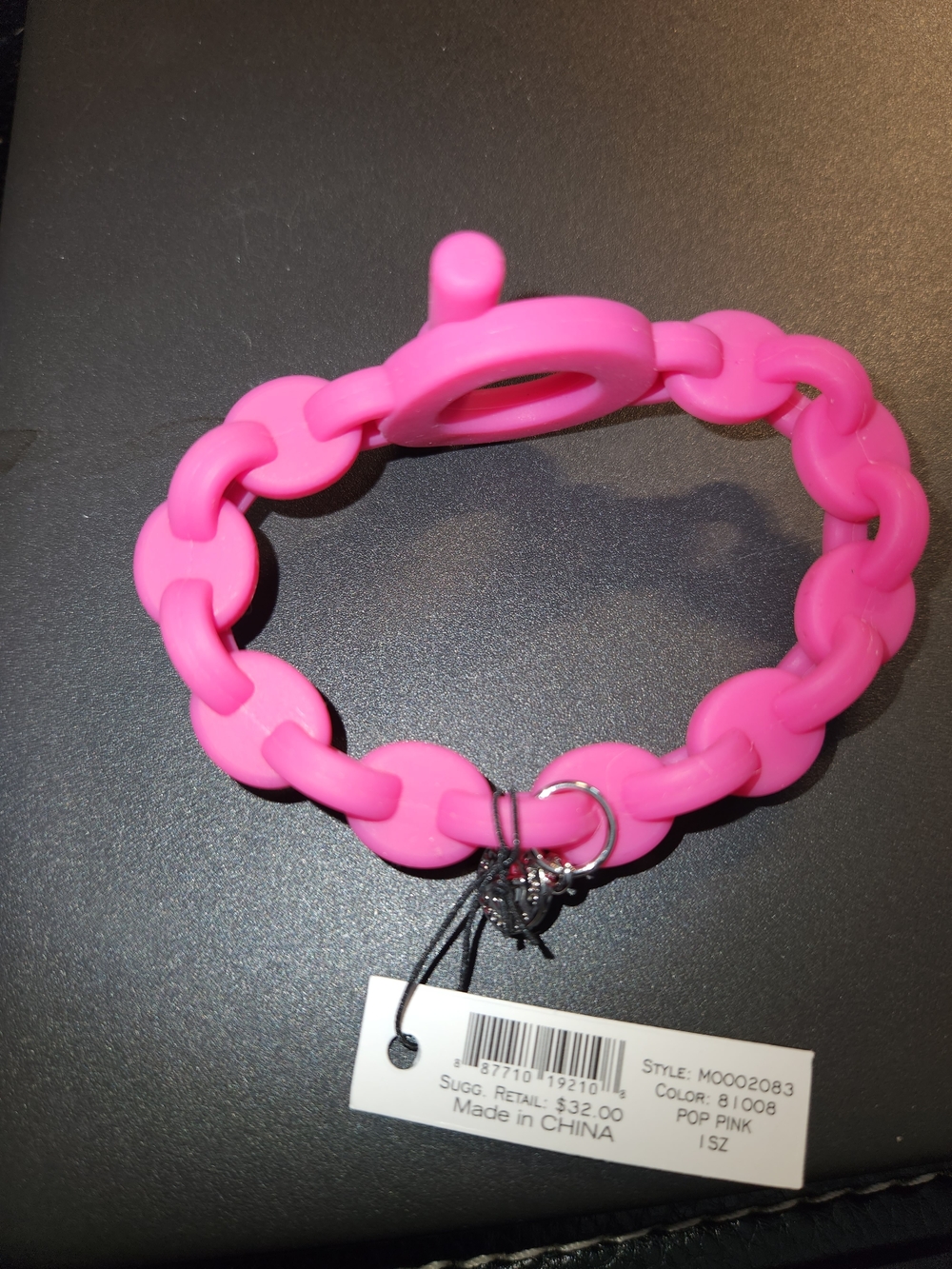 Marc Jacobs Pink Toggle Link Bracelet - Picture 2 of 5